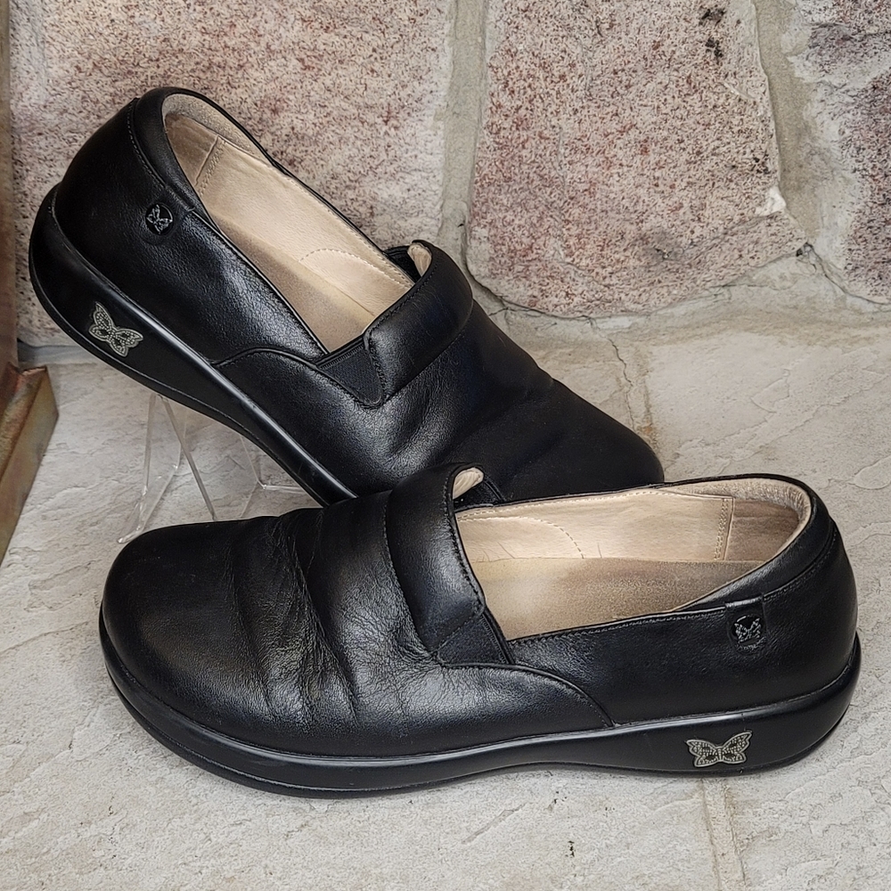 Alegria Black loafers KEL-601 leather size 40, 7 or 7.5